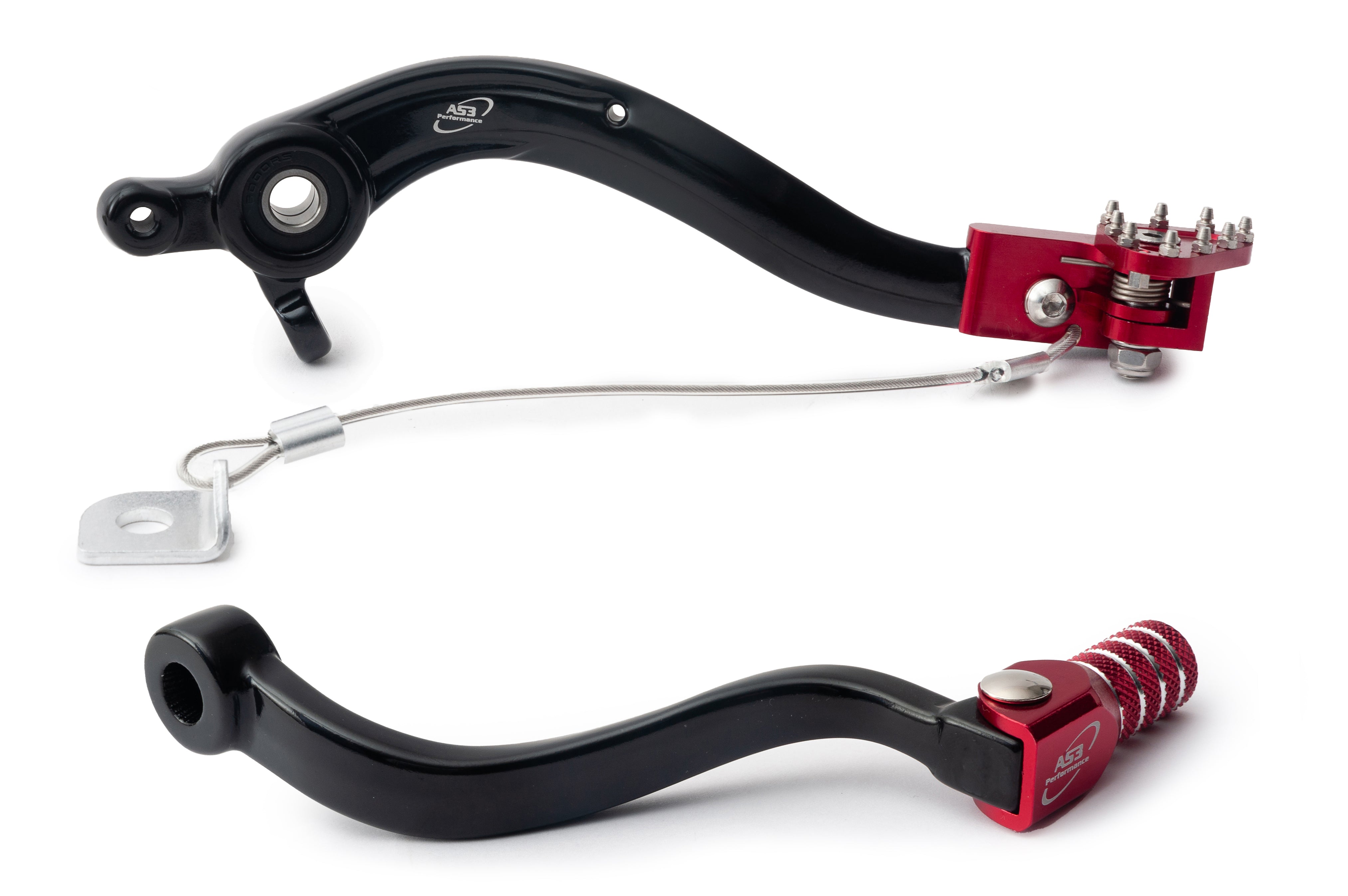 AS3 Versnellingspook & Rempedaal Set Rood