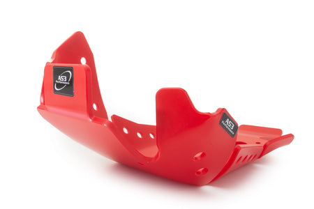 GAS GAS EC EX 250 350 F 2021-2023 AS3 DTC PLASTIC SKID PLATE AND LINKAGE GUARD RED