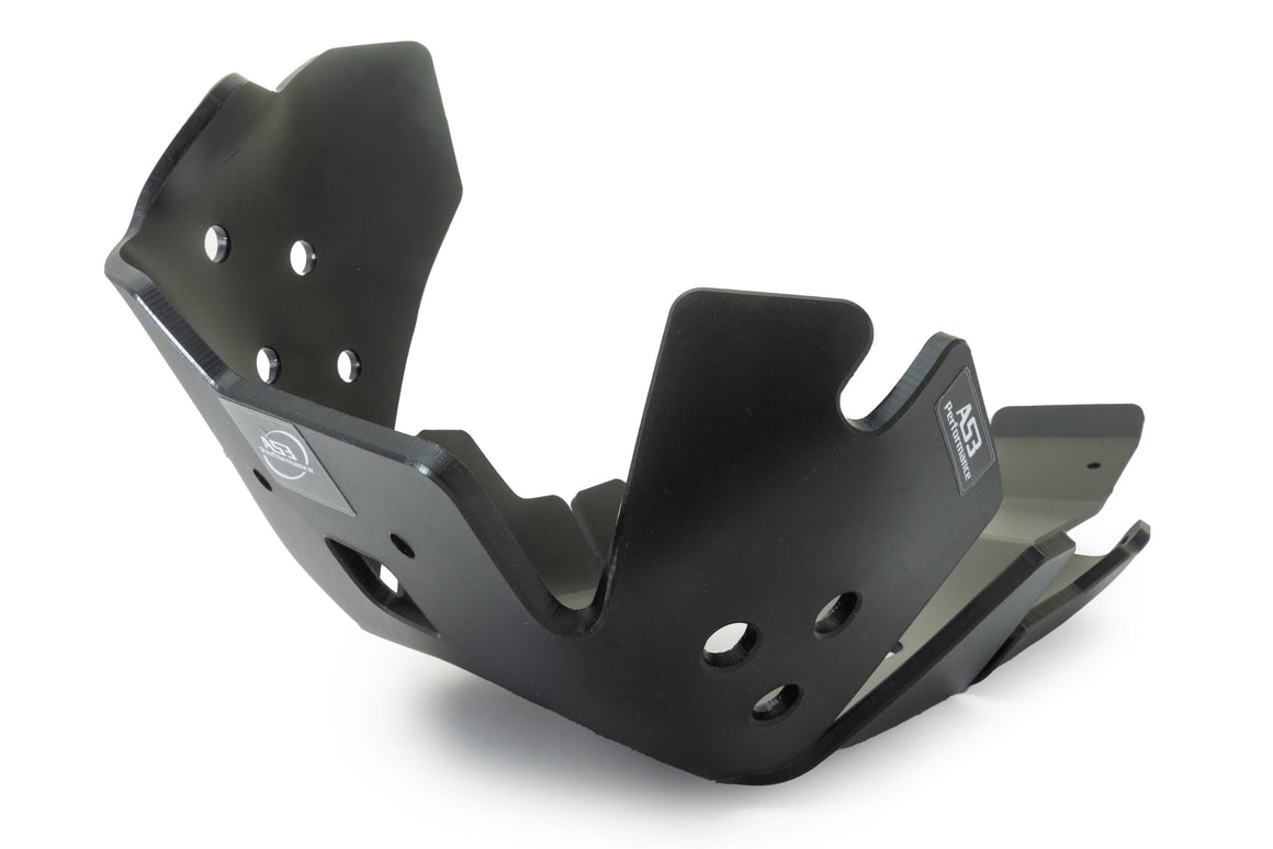 GAS GAS EC EX 250 350 F 2024-2025 AS3 DTC PLASTIC SKID PLATE AND LINKAGE GUARD BLACK