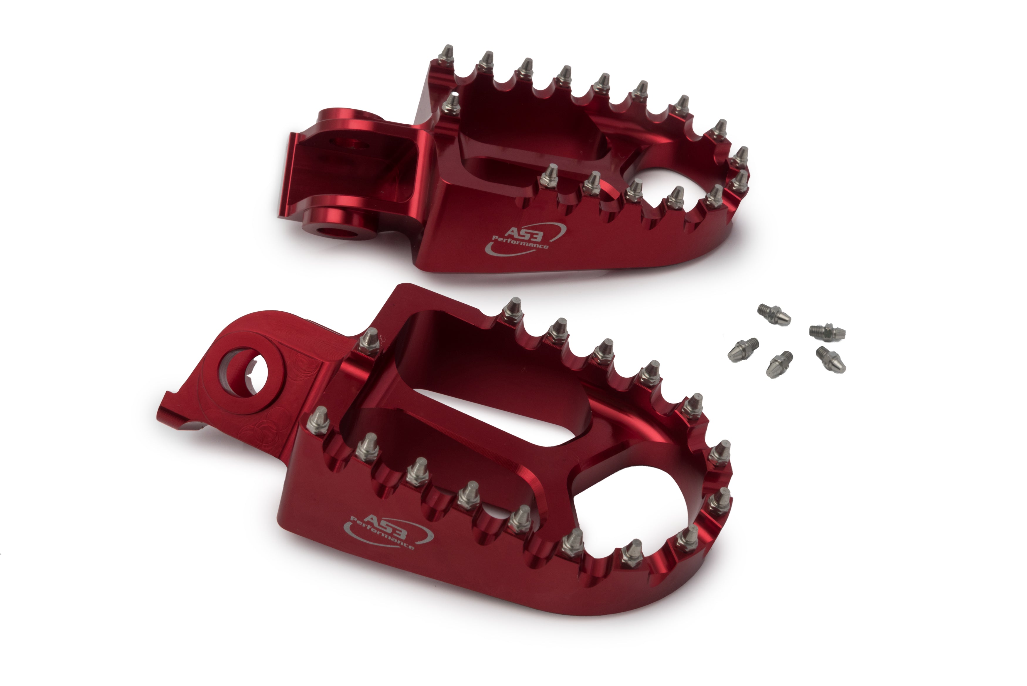 AS3 Racing Series Voetsteunen Rood