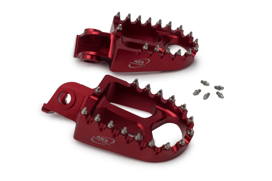 AS3 Racing Series Voetsteunen Rood
