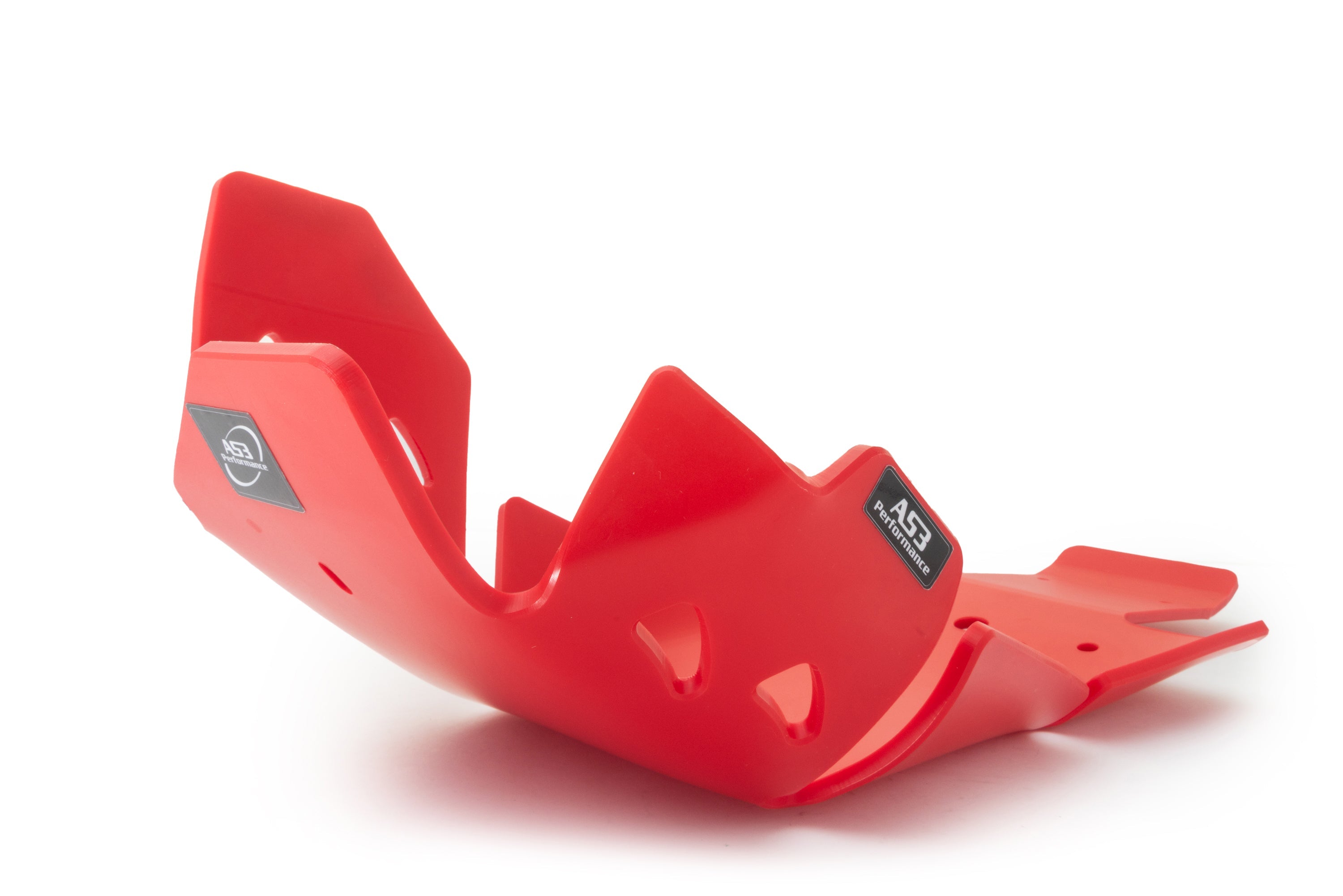 GAS GAS MC 450 F 2021-2023 EX 450 F 2021-2022 AS3 DTC PLASTIC SKID PLATE AND LINKAGE GUARD RED