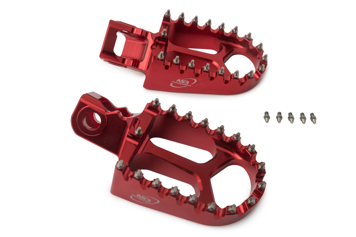 AS3 Racing Series Voetsteunen Rood
