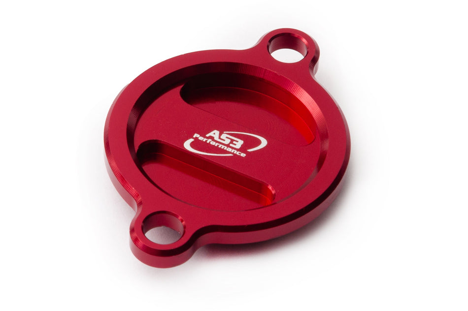 GAS GAS MC EC EX 250 350 450 F 2021-2023 AS3 OIL FILTER CAP COVER RED