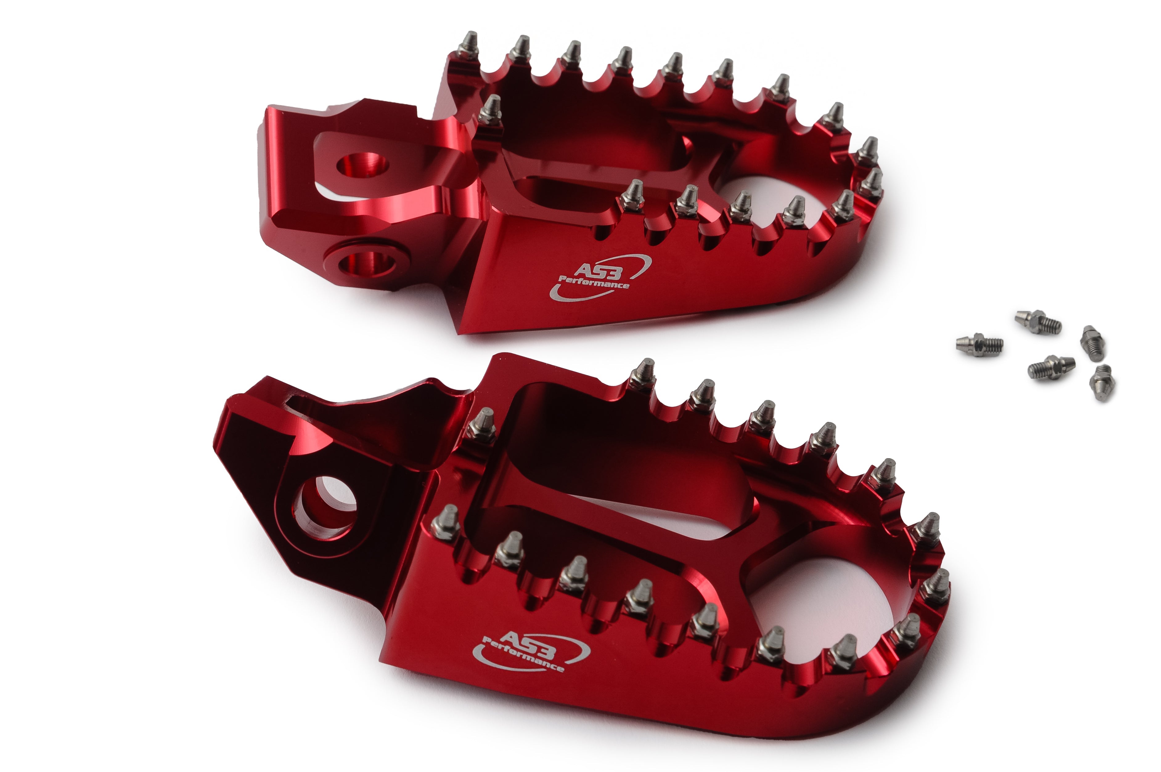 AS3 Racing Series Voetsteunen Rood