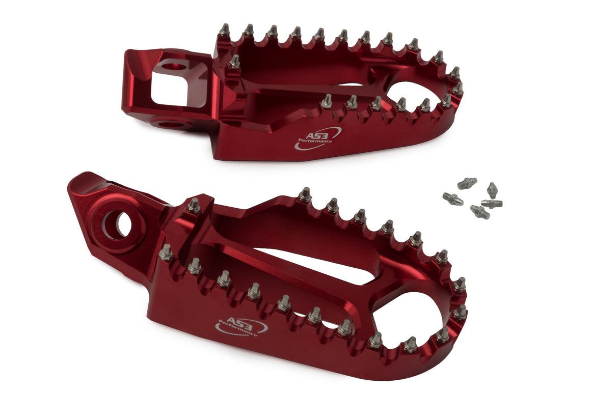 AS3 Racing Series Voetsteunen Rood