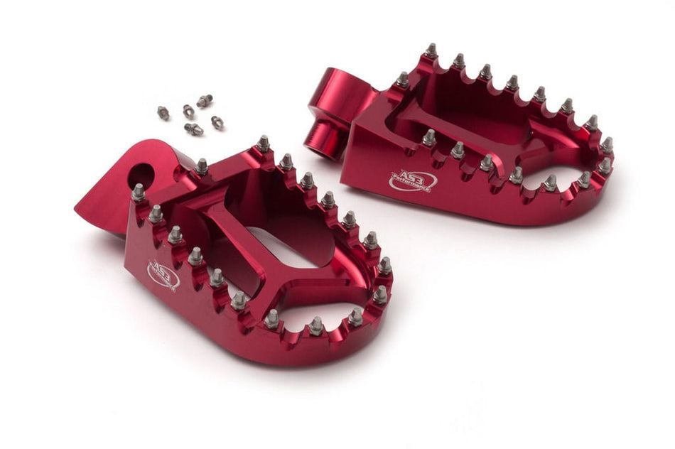 AS3 Racing Series Voetsteunen Rood