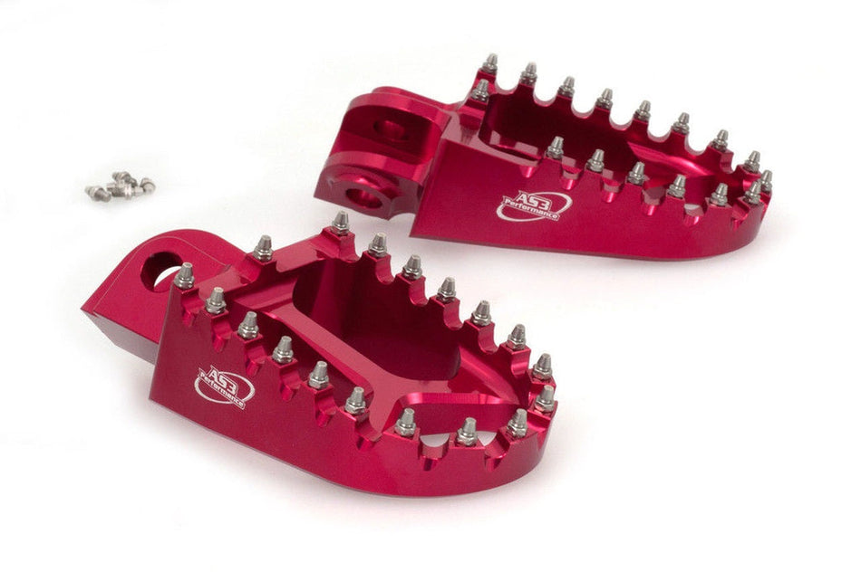 AS3 Racing Series Voetsteunen Rood