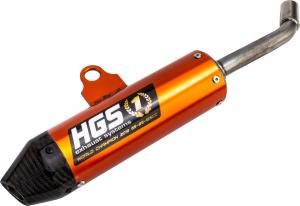HGS SILENCER ALU ORANGE CARB. END CAP | KTM/HSQ SX/TC 85 04-17 16-17