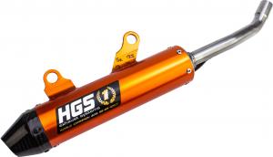 HGS SILENCER ALU ORANGE CARB. END CAP | KTM/HSQ SX/TC 125 16-18