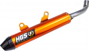 HGS SILENCER ALU ORANGE CARB. END CAP | KTM/HSQ SX/TC 250 17-18
