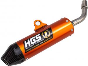 HGS SILENCER ALU ORANGE CARB. END CAP | KTM SX 65 09-15