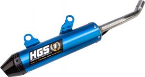 HGS SILENCER ALU BLUE CARB. END CAP | KTM/HSQ SX/TC 125 12-15