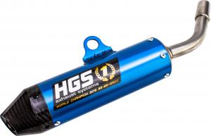 HGS SILENCER ALU BLUE CARB. END CAP | YAMAHA YZ 65 18-