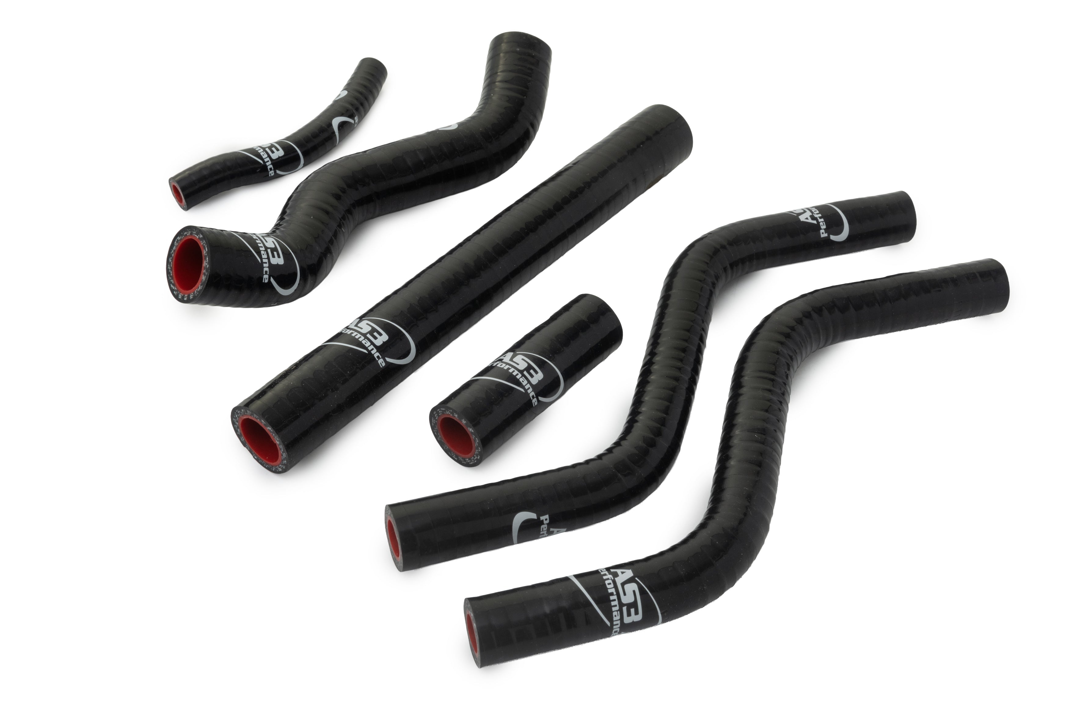HONDA CR 125 1989 AS3 PERFORMANCE SILICONE RADIATOR HOSES BLACK