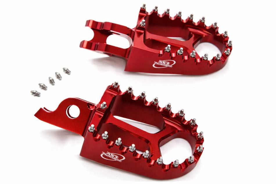 AS3 Racing Series Voetsteunen Rood