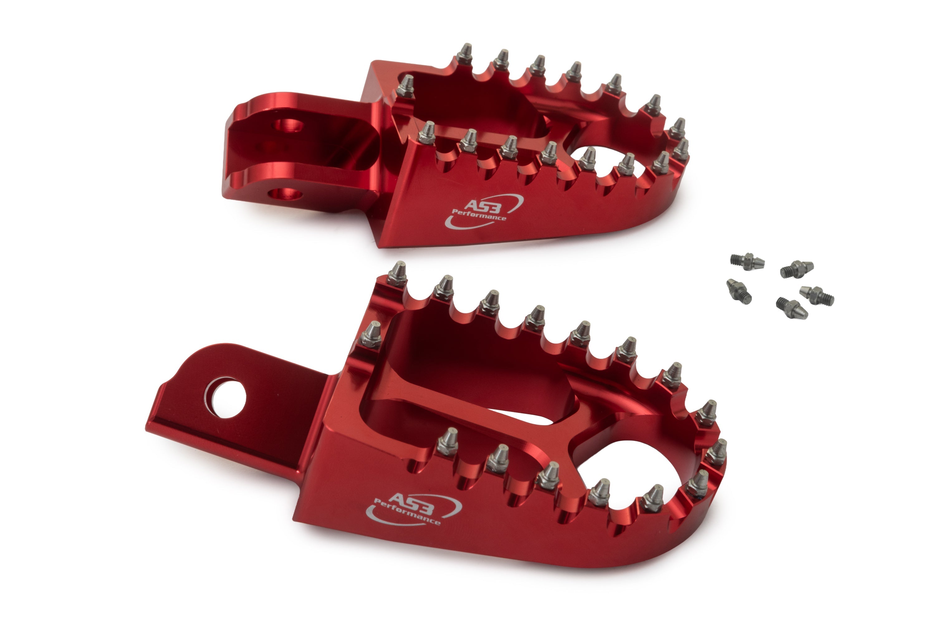 AS3 Racing Series Voetsteunen Rood