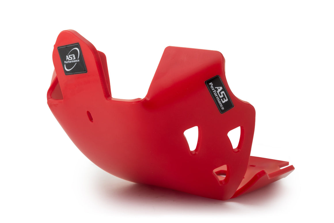 HONDA CRF 250 X 2004-2017 AS3 DTC PLASTIC SKID PLATE SUMP GUARD RED