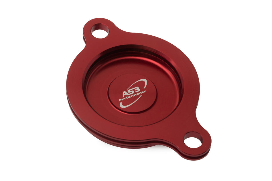 HONDA CRF 450 R RX X L 2017-2025 AS3 OIL FILTER CAP COVER RED