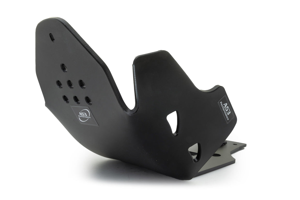HONDA CRF 450 X 2005-2018 AS3 DTC PLASTIC SKID PLATE SUMP GUARD BLACK