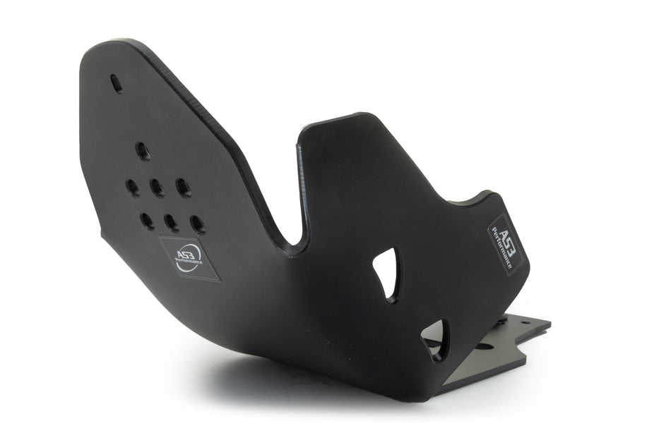 HONDA CRF 450 X 2005-2018 AS3 DTC PLASTIC SKID PLATE SUMP GUARD BLACK
