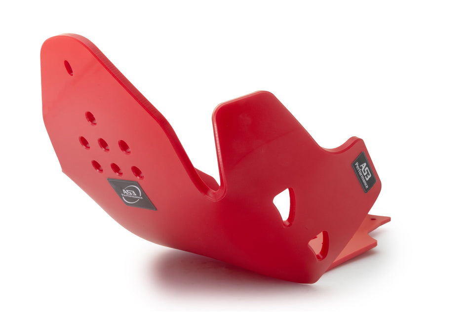 HONDA CRF 450 X 2005-2018 AS3 DTC PLASTIC SKID PLATE SUMP GUARD RED