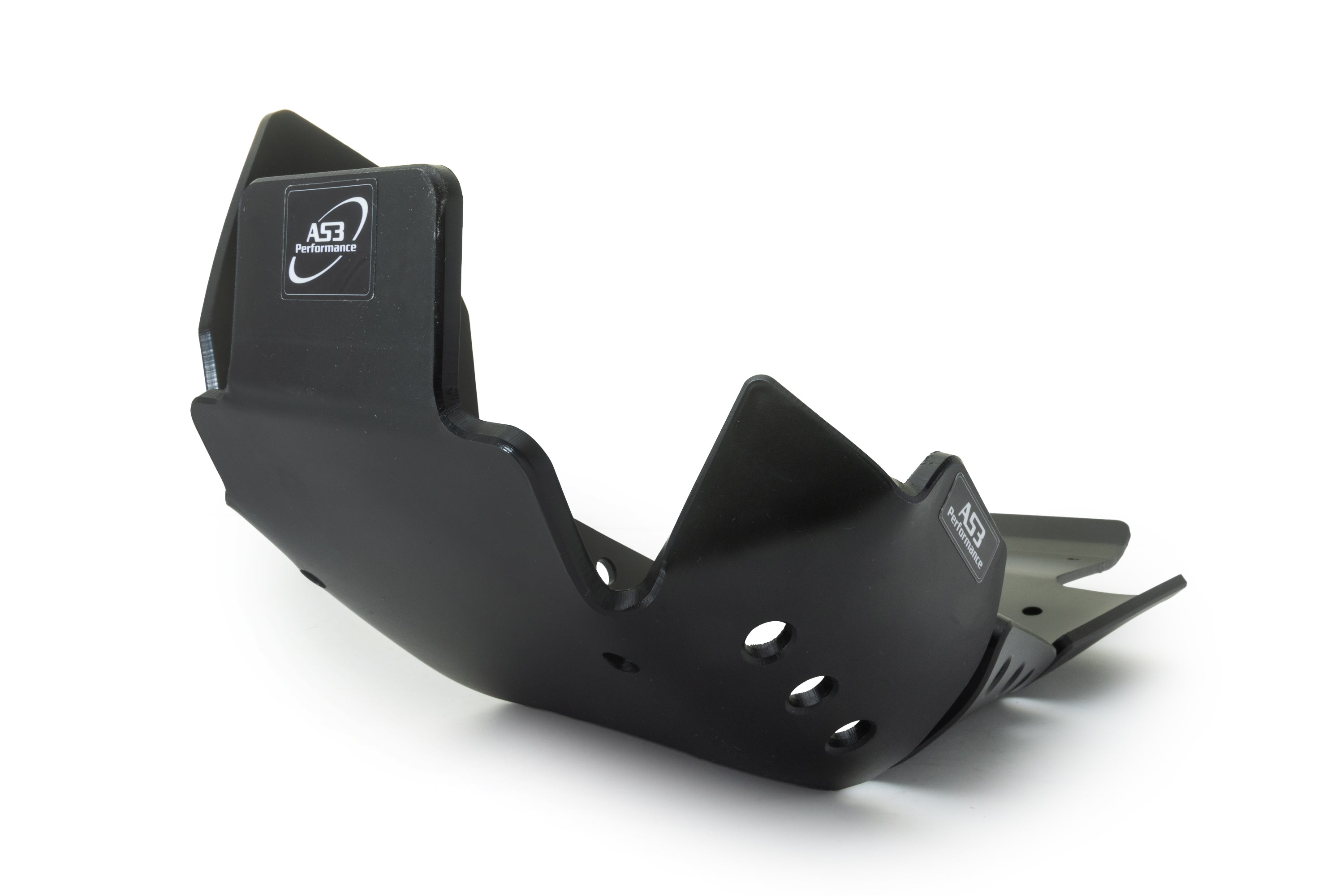 HUSQVARNA FE 450 501 2020-2023 AS3 DTC PLASTIC SKID PLATE AND LINKAGE GUARD BLACK
