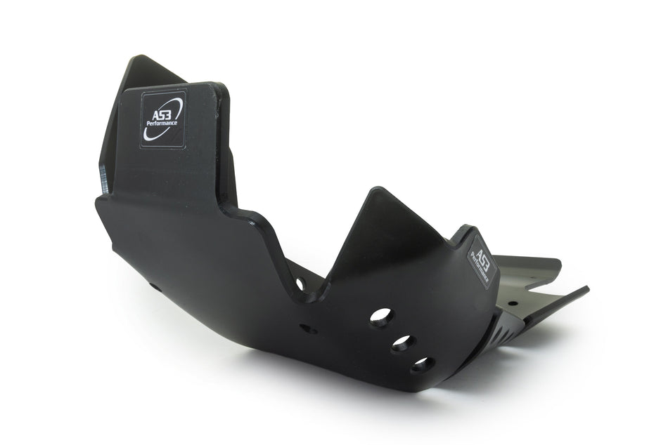 HUSQVARNA FE 450 501 2020-2023 AS3 DTC PLASTIC SKID PLATE AND LINKAGE GUARD BLACK