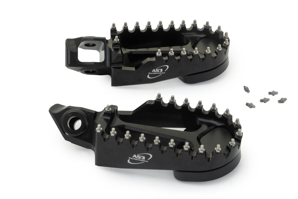 HUSQVARNA TC 125 250 300 2024-2025 TE FE 150 250 300 350 450 501 2024-2025 AS3 SUPERMOTO FOOT PEGS BLACK