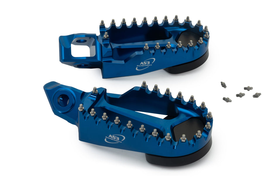 HUSQVARNA TC 125 250 300 2024-2025 TE FE 150 250 300 350 450 501 2024-2025 AS3 SUPERMOTO FOOT PEGS BLUE
