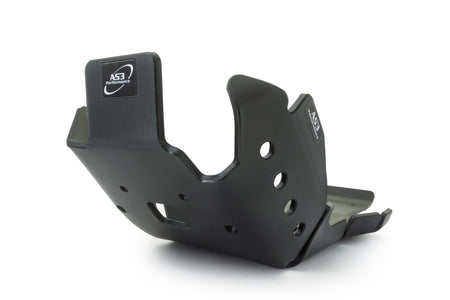 HUSQVARNA TC 250 TX 300 2020-2022 TE 250 300 2020-2023 AS3 DTC PLASTIC SKID PLATE AND LINKAGE GUARD BLACK