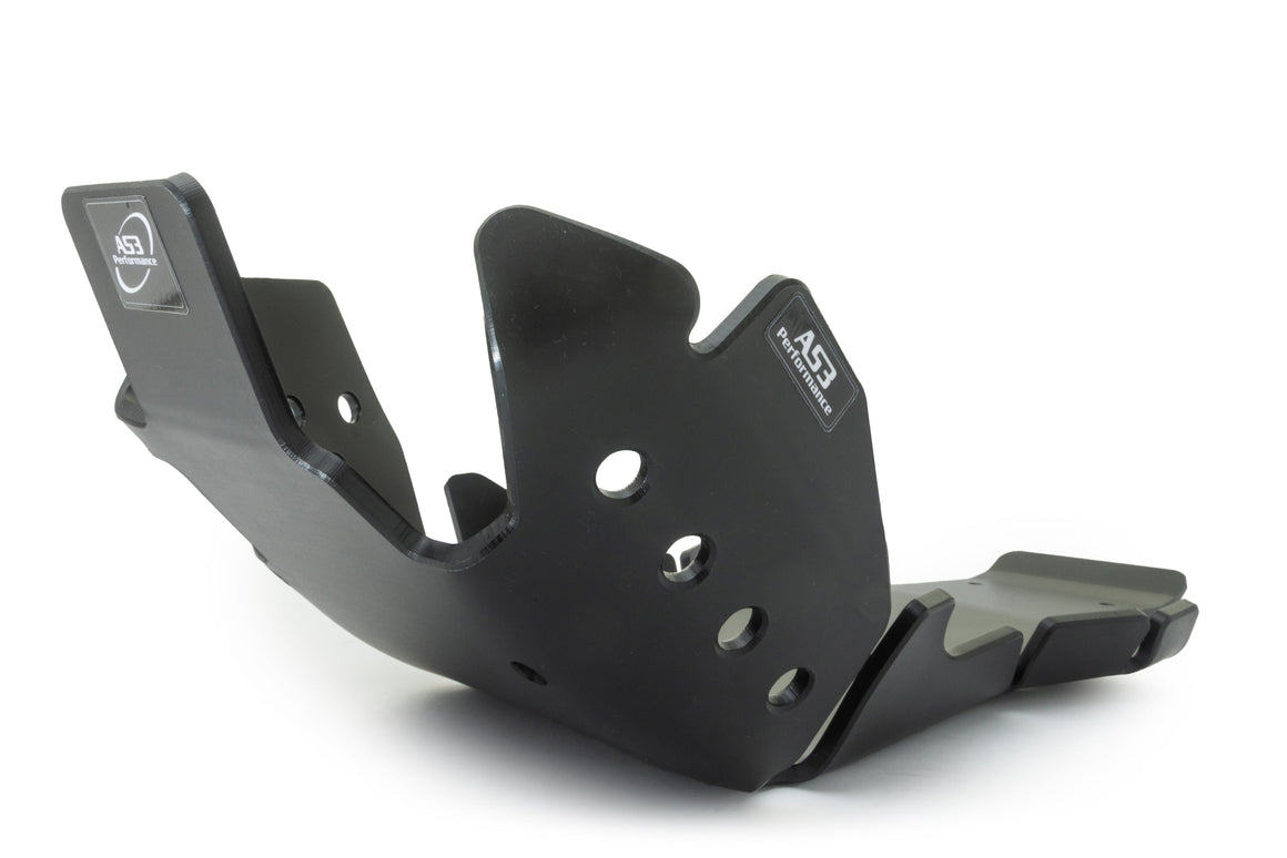 HUSQVARNA TE 250 300 2017-2019 AS3 DTC PLASTIC SKID PLATE AND LINKAGE GUARD BLACK