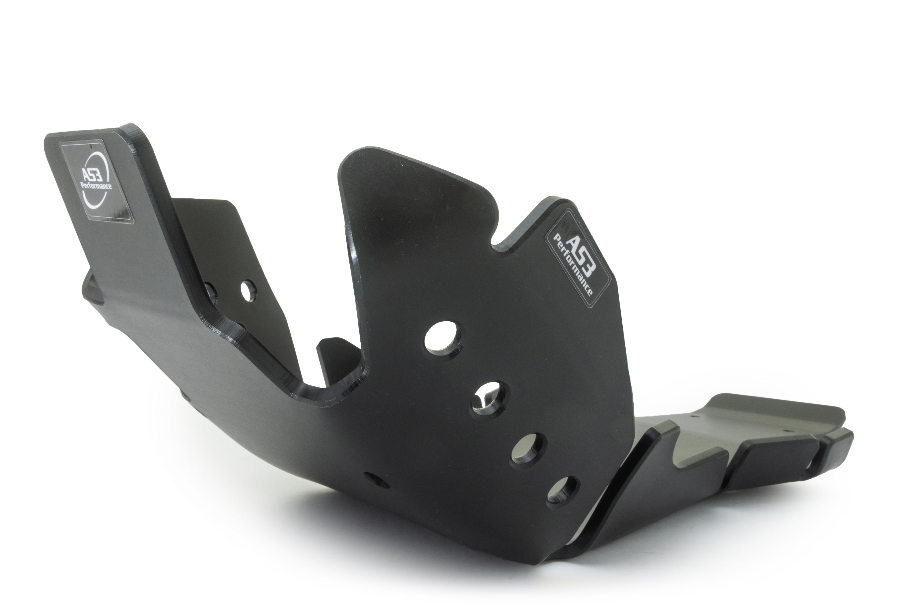 HUSQVARNA TE 250 300 2017-2019 AS3 DTC PLASTIC SKID PLATE AND LINKAGE GUARD BLACK