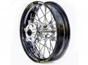 Set Supermoto wielen HAAN Wheels - Zwarte velgen - Gekleurde naaf