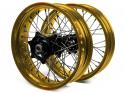 Set Supermoto wielen HAAN Wheels - Gekleurde velg & naaf