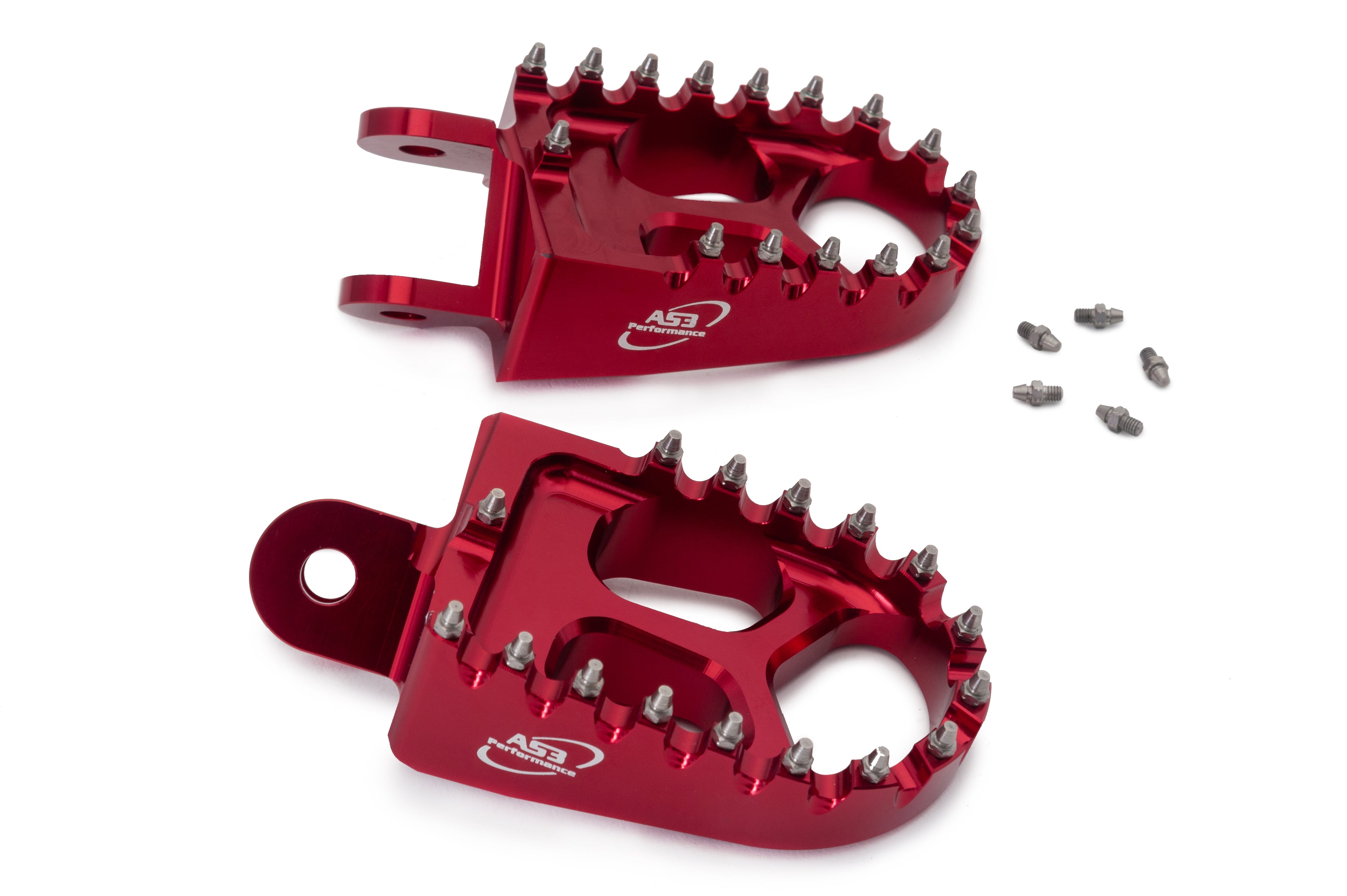AS3 Racing Series Voetsteunen Rood