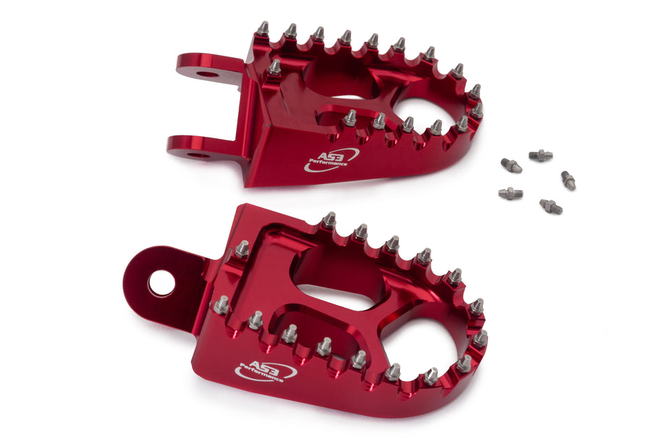 AS3 Racing Series Voetsteunen Rood