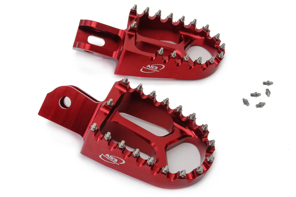 AS3 Racing Series Voetsteunen Rood