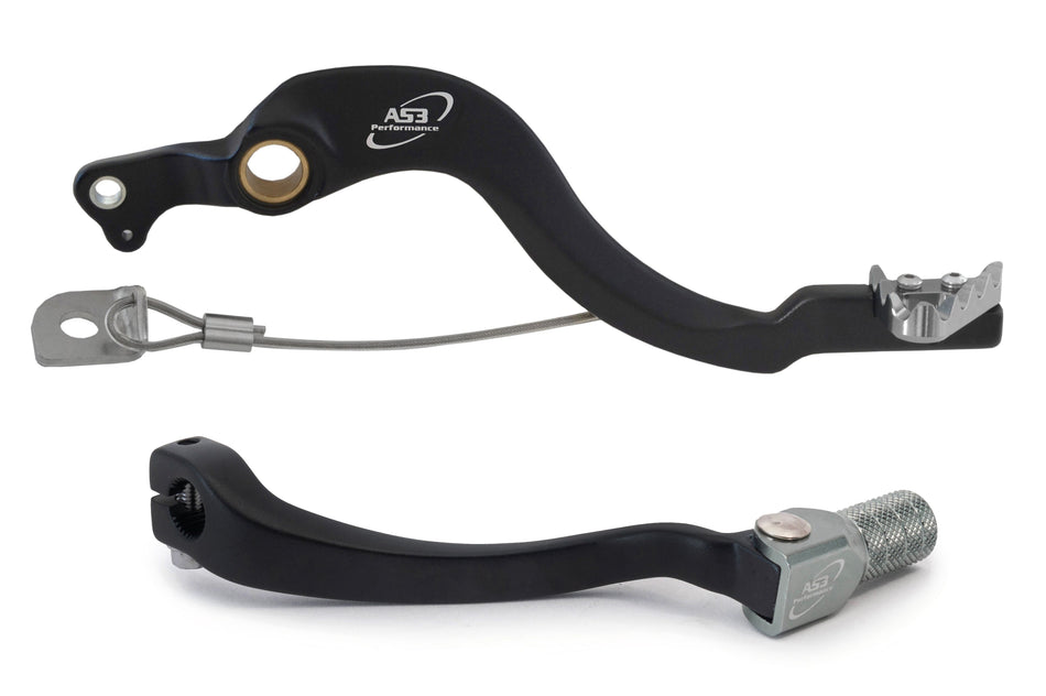 AS3 Factory Series Rempedaal & Versnellingspook Zwart