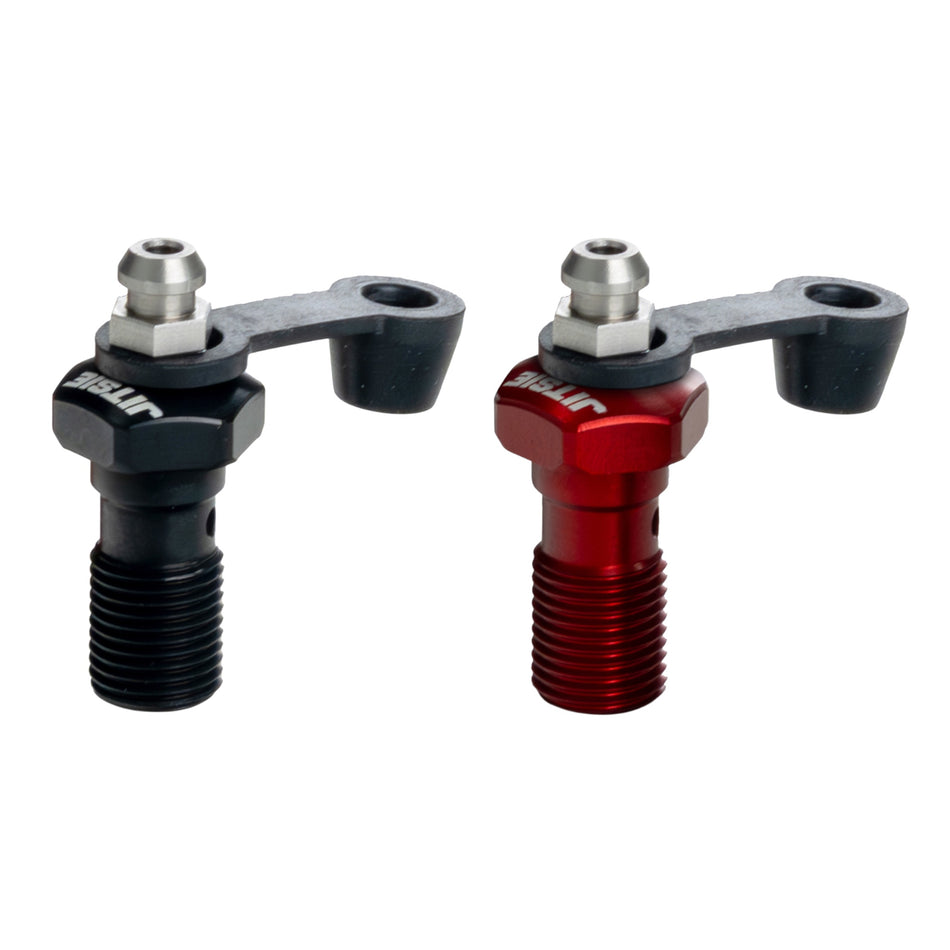 Jitsie Aluminum Banjo Bolt M10X1.0 with Stainless Steel Valve M6X1.0