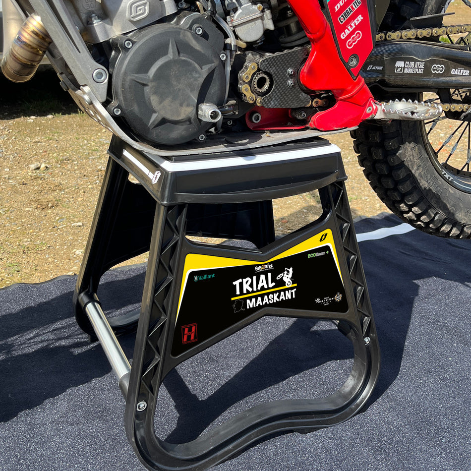 Plastic Moto Stand Stickers Trial Maaskant