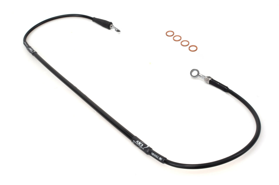 GAS GAS MC 65 2023-2026 AS3 VENHILL BRAIDED FRONT BRAKE LINE HOSE BLACK