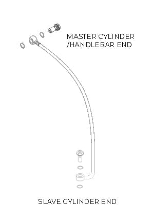 GAS GAS MC 65 2024-2026 AS3 VENHILL BRAIDED CLUTCH LINE HOSE BLACK