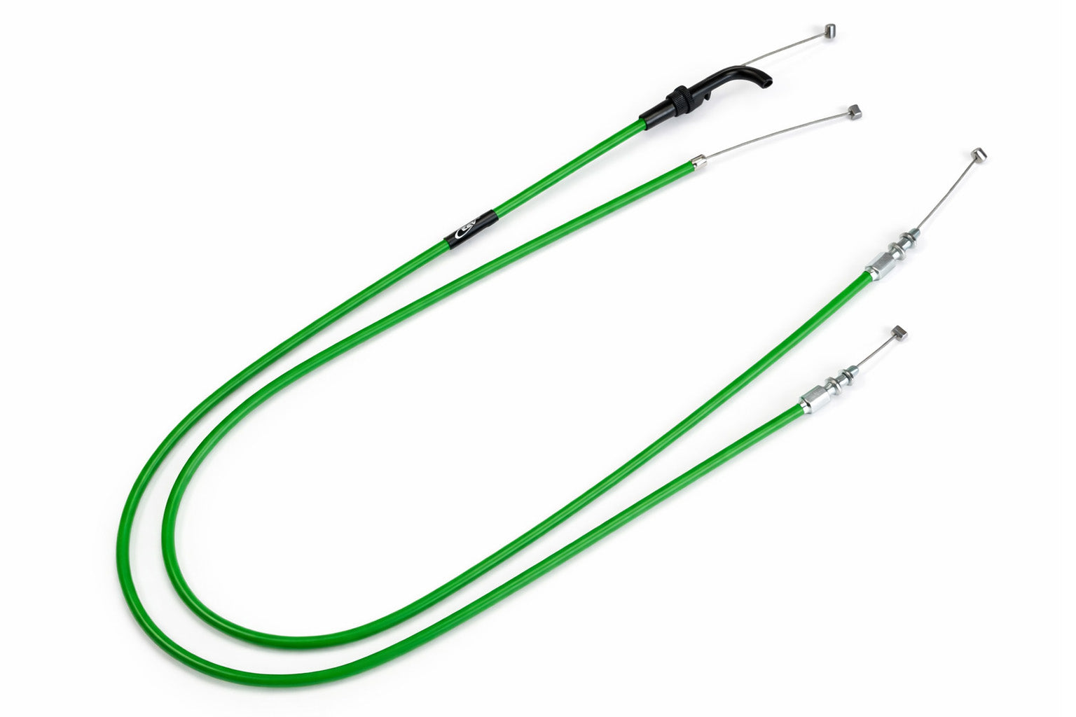 KAWASAKI KLX 250 SF 2009-2010 AS3 VENHILL FEATHERLIGHT THROTTLE CABLES GREEN