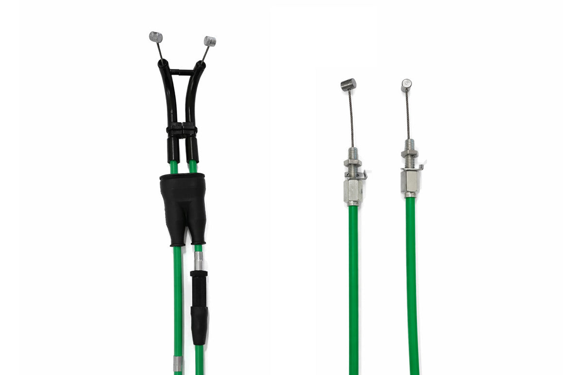 KAWASAKI KX 250 F 2009-2010 AS3 VENHILL FEATHERLIGHT THROTTLE CABLES GREEN