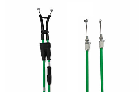 KAWASAKI KX 250 F 2009-2010 AS3 VENHILL FEATHERLIGHT THROTTLE CABLES GREEN