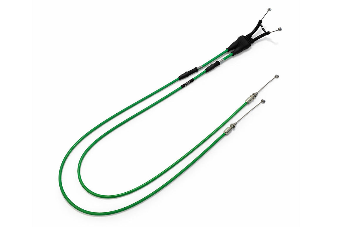 KAWASAKI KX 250 F 2009-2010 AS3 VENHILL FEATHERLIGHT THROTTLE CABLES GREEN