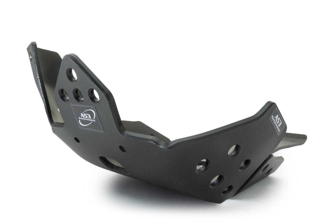 KAWASAKI KX 450 2019-2022 KX 450 X 2021-2022 AS3 DTC PLASTIC SKID PLATE AND LINKAGE GUARD BLACK