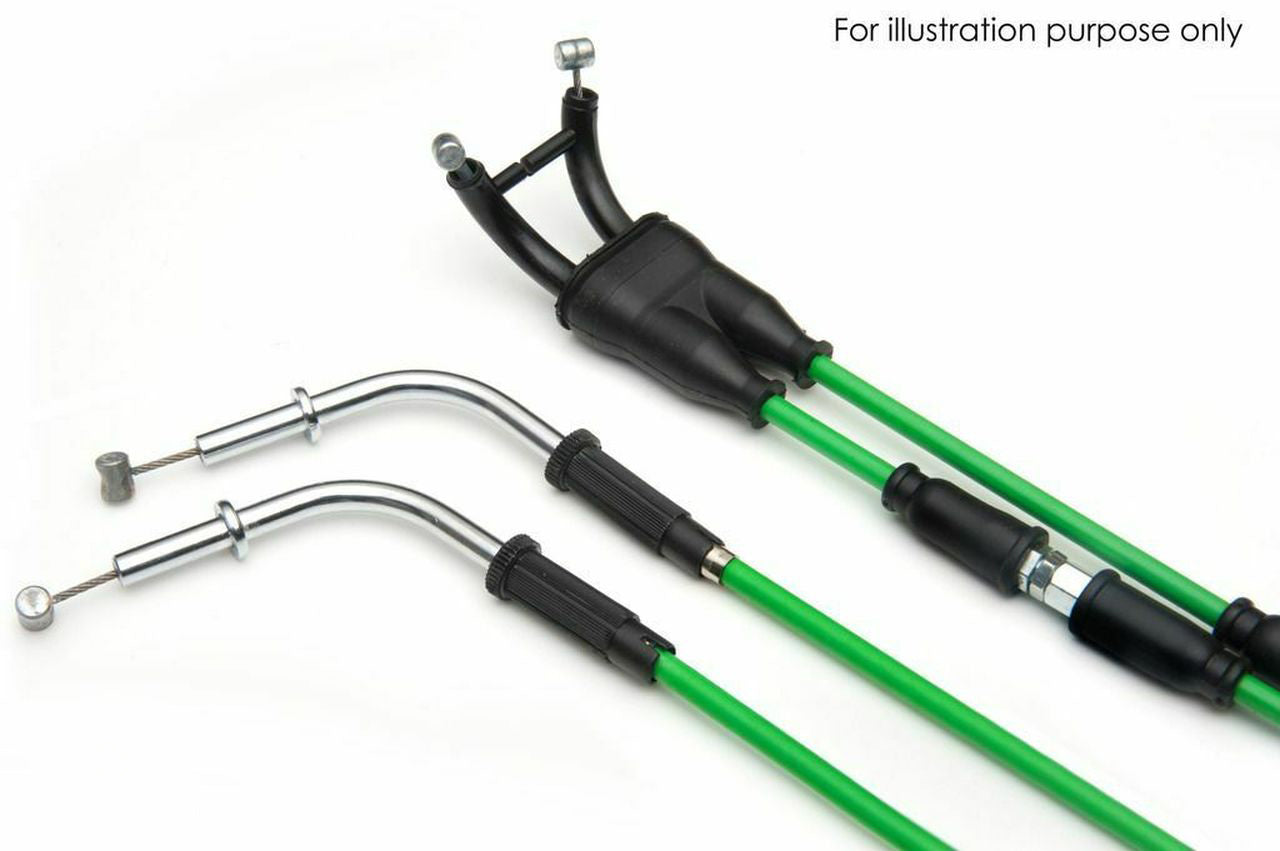 KAWASAKI NINJA 250 R 2008-2010 AS3 VENHILL FEATHERLIGHT THROTTLE CABLES GREEN