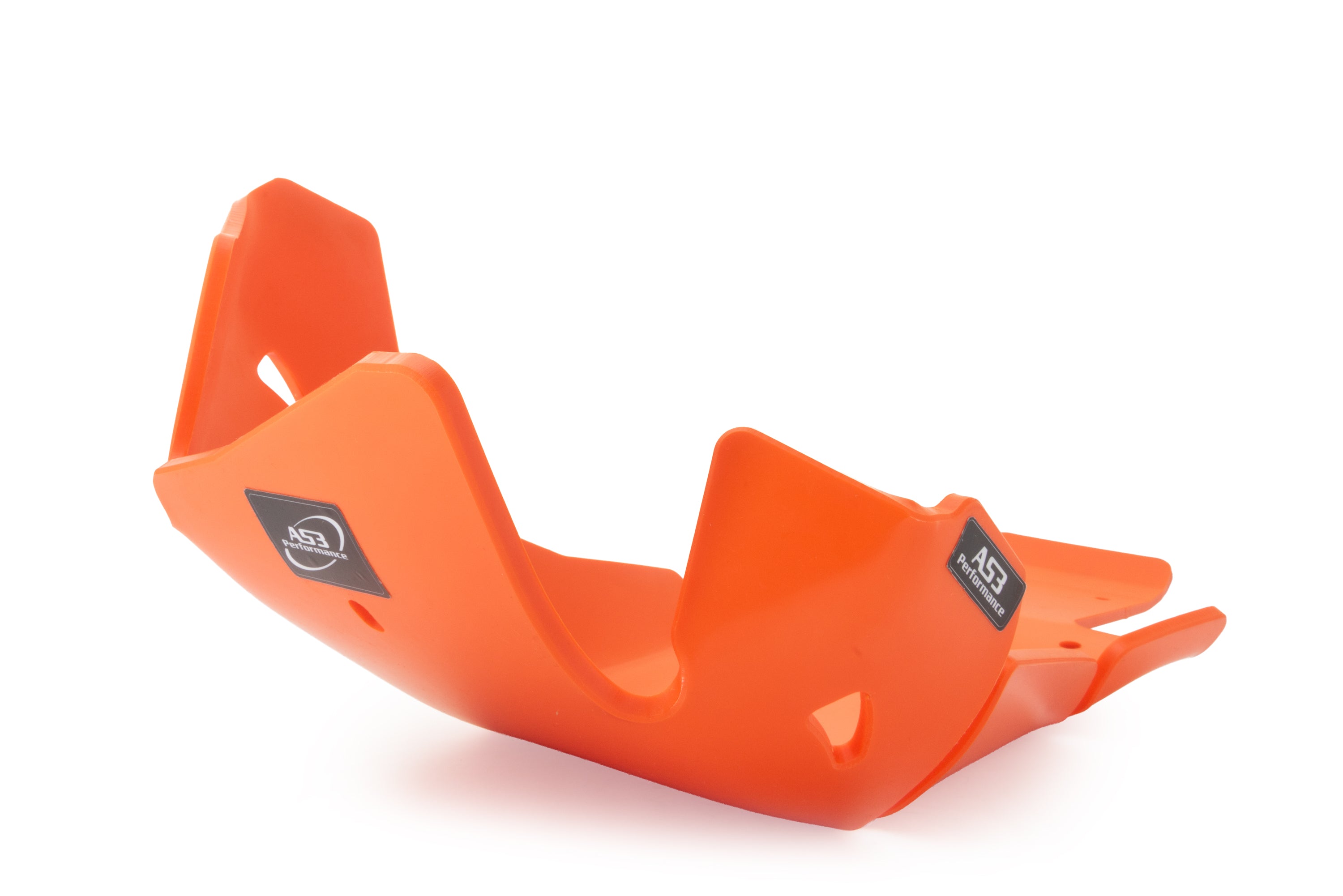 KTM 250 350 SX-F XC-F 2019-2022 AS3 DTC PLASTIC SKID PLATE AND LINKAGE GUARD ORANGE